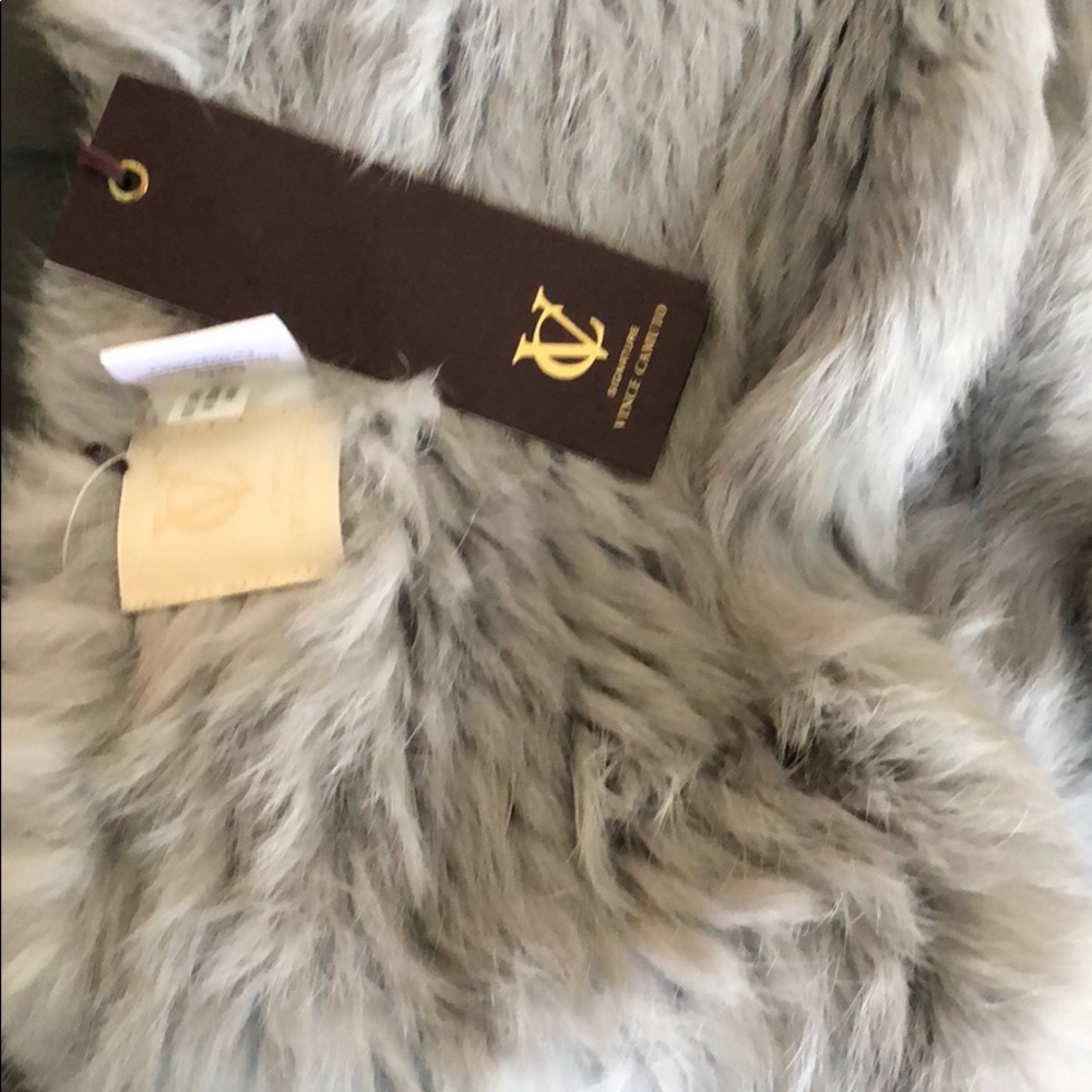 Vince Camuto Rabbit Fur Scarf - Picture 2 of 11